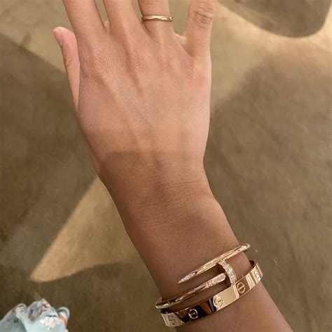 cartier juc bracelet|Cartier nail bracelet with diamonds.